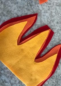 cutting fire out of felt