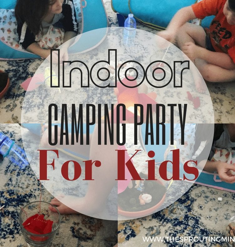 Indoor camping party for kids