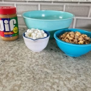 Peanut Butter & Chocolate Cereal Bites
