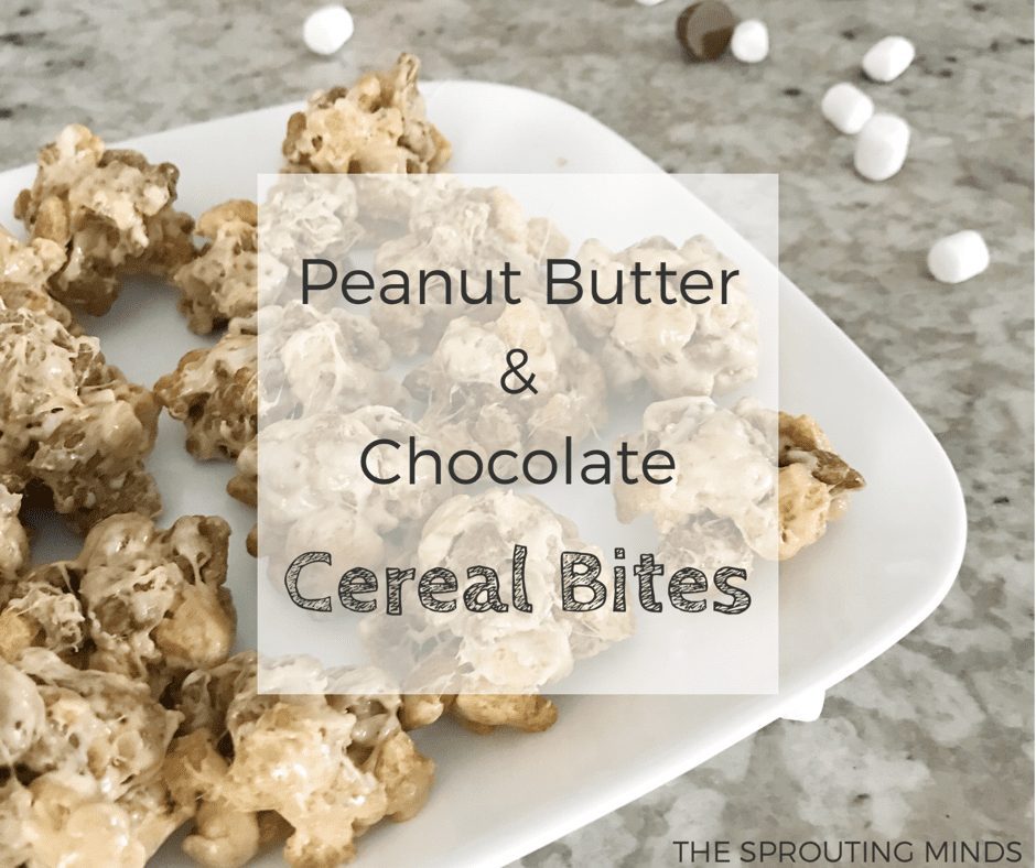Peanut Butter & Chocolate Cereal Bites