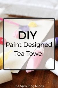DIY Paint Designed Tea Towel