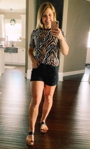 Black Shorts and Basic Tee