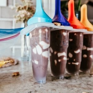 s'mores popsicles ready for freezer