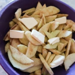 apple slices mixture