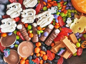 Halloween party charcuterie board