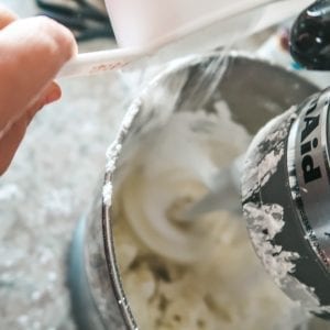adding the powdered sugar