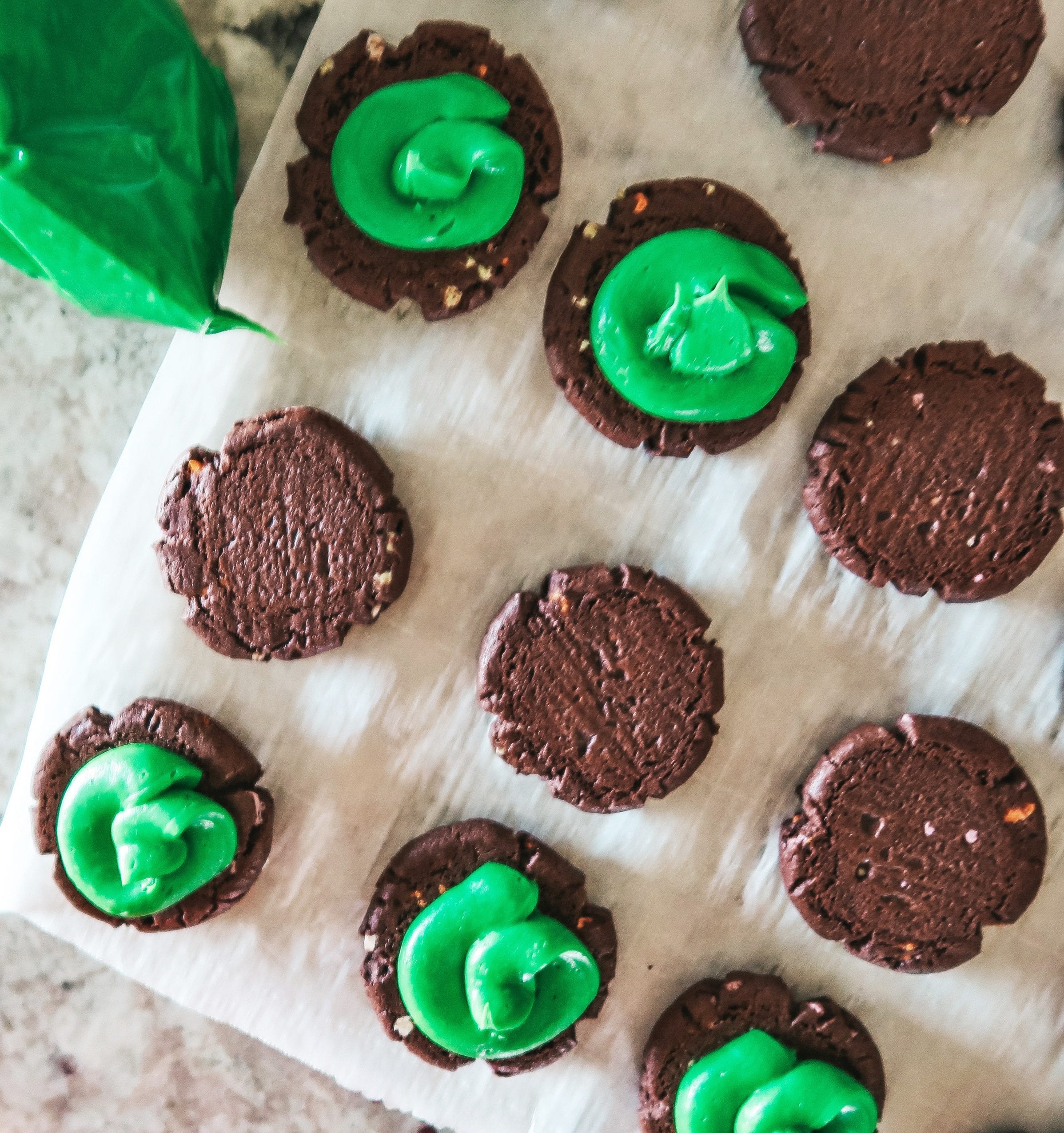 Adding the frosting to the Halloween Whoopie Pies
