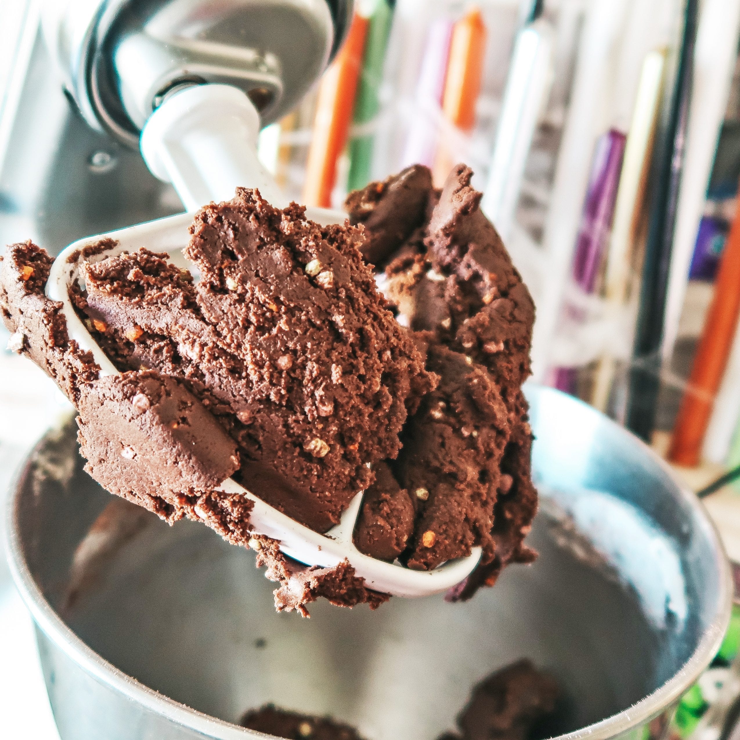 Mixing the ingredients and getting the thick batter