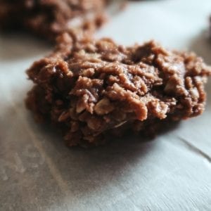 Cooling No Bake Chocolate Oatmeal Cookies