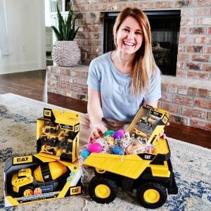 Filling Cat Dump Trucks with Easter Fillings