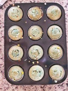 Placing tops back into cupcakes