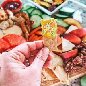 White Chocolate dipped graham crackers with sprinkles
