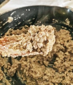 Cream cheese and sausage filling