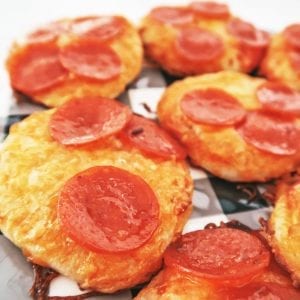 Mini pepperoni and cheese pizzas