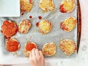 adding the pepperonis