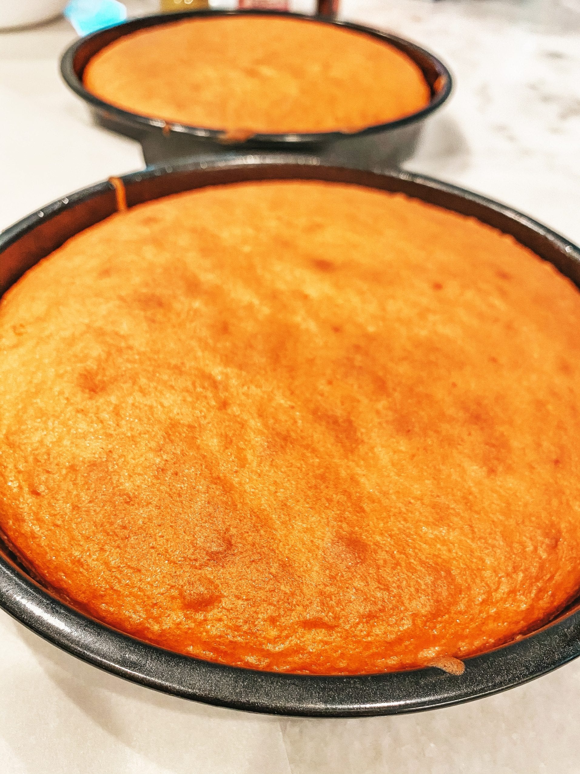 let the cakes completely cool