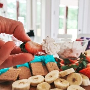 the perfect easy fluffy cream cheese fruit dip