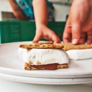 S'mores with Kraft Jet Puffed S'mores marshmallows