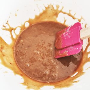 Stirring the liquid ingredients