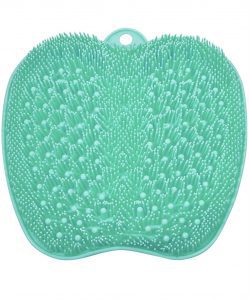 shower foot scrubber mat with non-slip suction cups