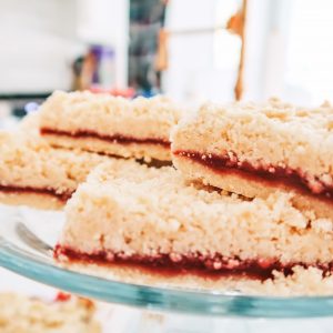 Raspberry Shortbread Bars for the holidays