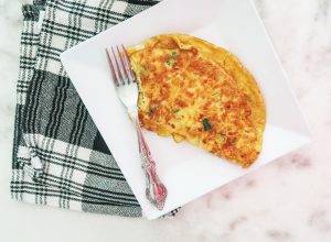 A vegetable hash omlete