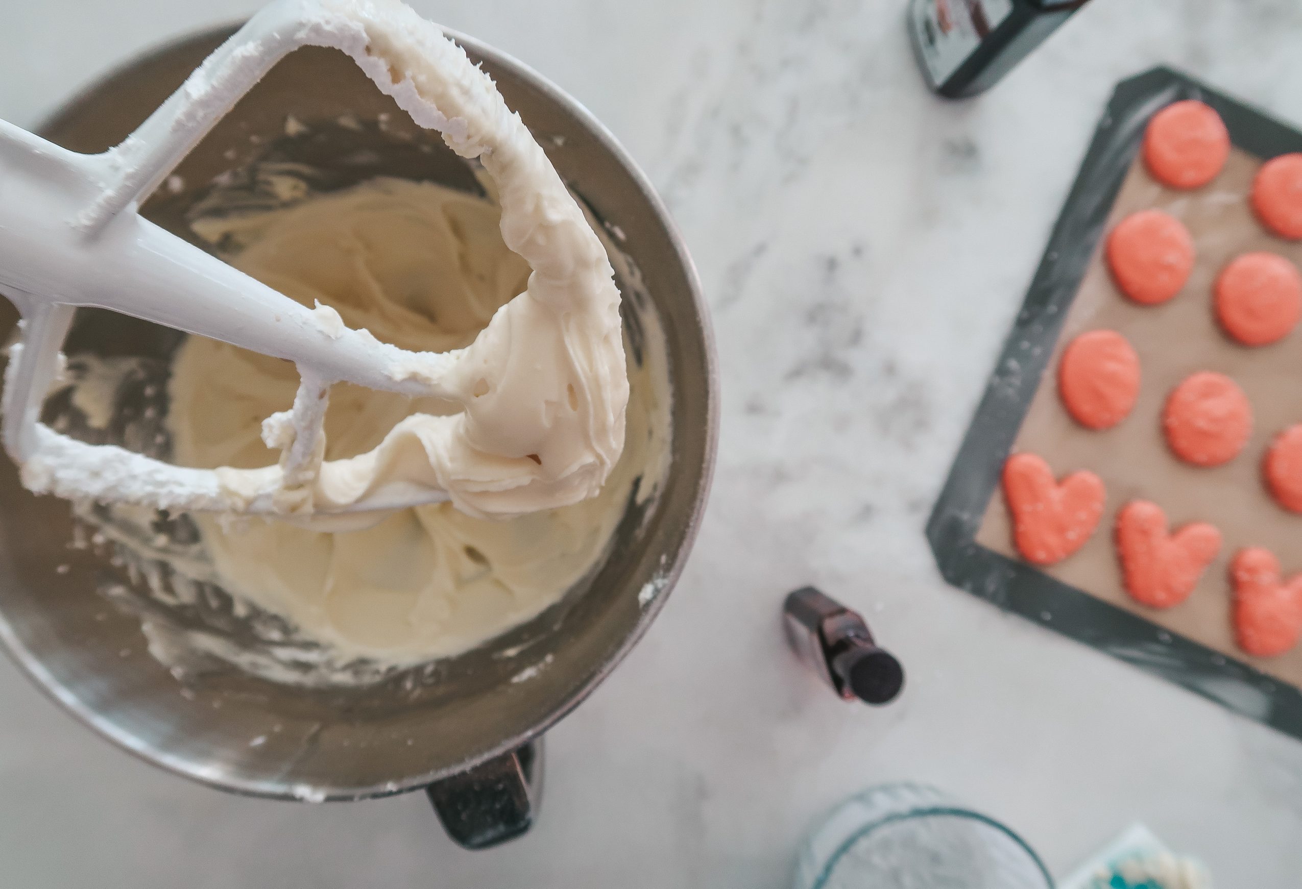mixing up the buttercream