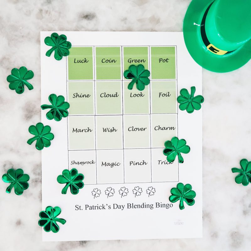 Blending Words Bingo for St. Patrick's Day - The Southerly Magnolia