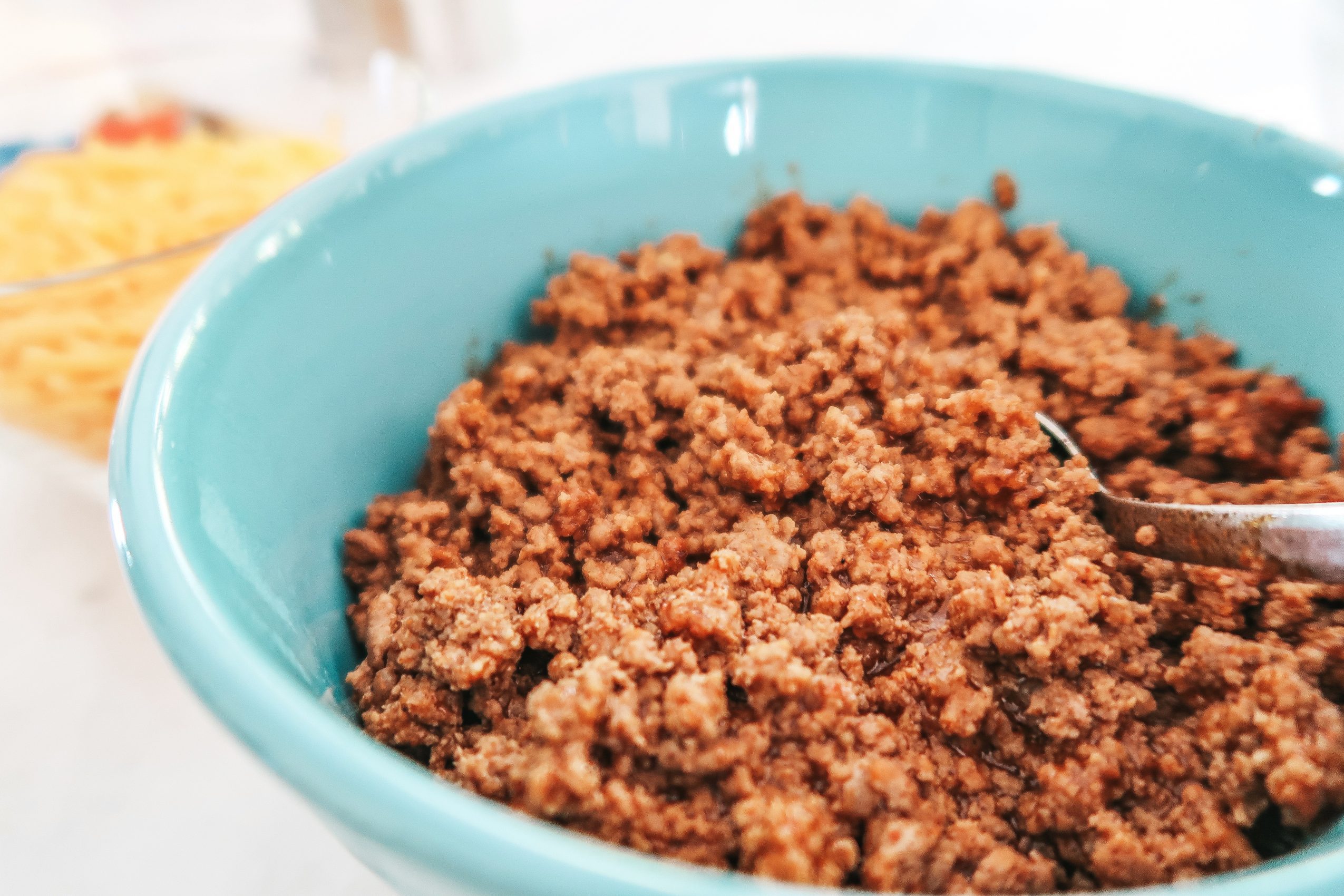 preparing taco meat