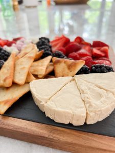 Laughing cow cheese and a patriotic snack board