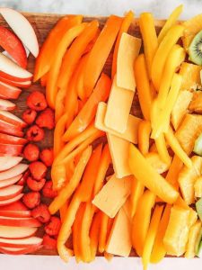 Nakano Knife and rainbow fruit charcuterie board