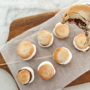 macarons with a mallowcreme and chocolate ganache filling