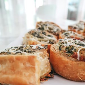 perfect brunch appetizer with simple creamy spinach and artichoke pinwheels