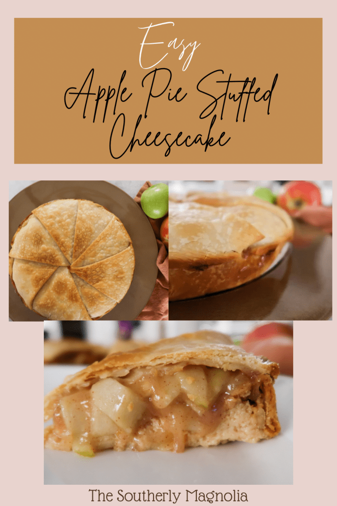 Easy Apple Pie Stuffed Cheesecake