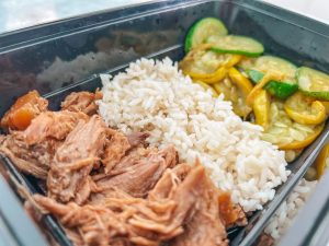 preparing lunch containers