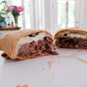 A French Dip Sandwich Wrap