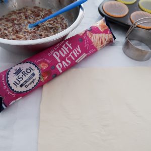 Rolling out the Jus-Rol Puff Pastry Dough