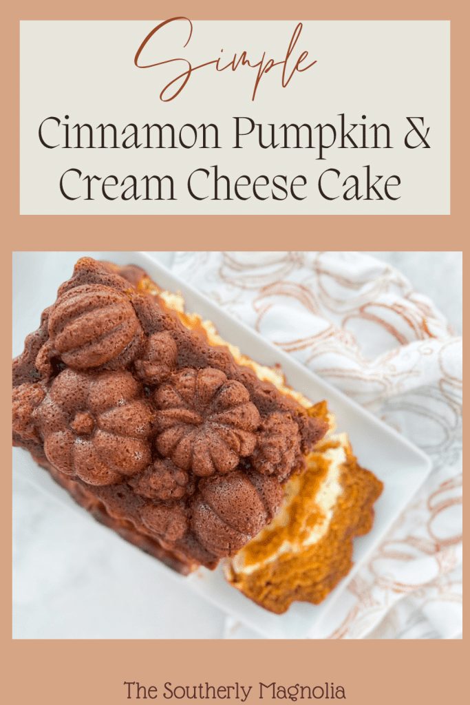 a simple cinnamon pumpkin & cream cheese cake recipe