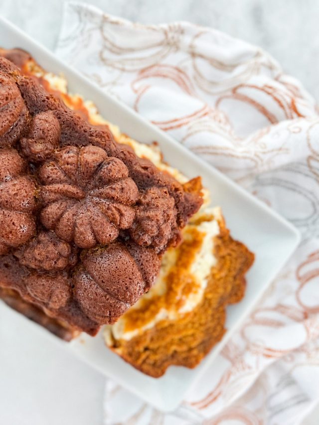Easy Cinnamon Pumpkin Cream Cheese Loaf