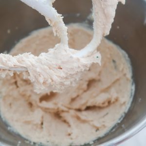 Cake mixture after adding the frosting