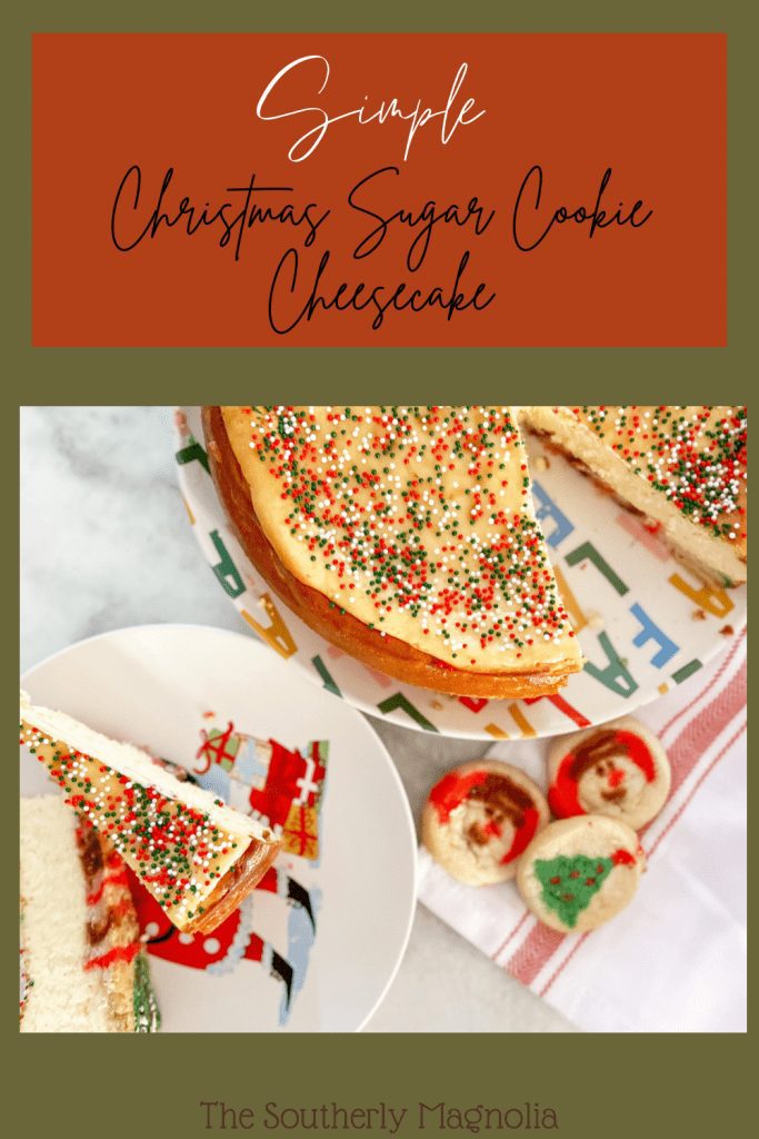 Simple Christmas Sugar Cookie Cheesecake Recipe