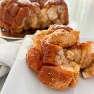 plated easy 4 ingredient monkey bread