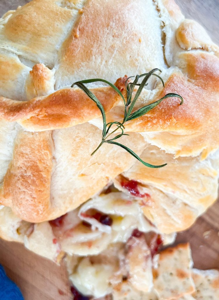 raspberry and rosemary baked brie