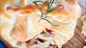 Raspberry and Rosemary Baked Brie