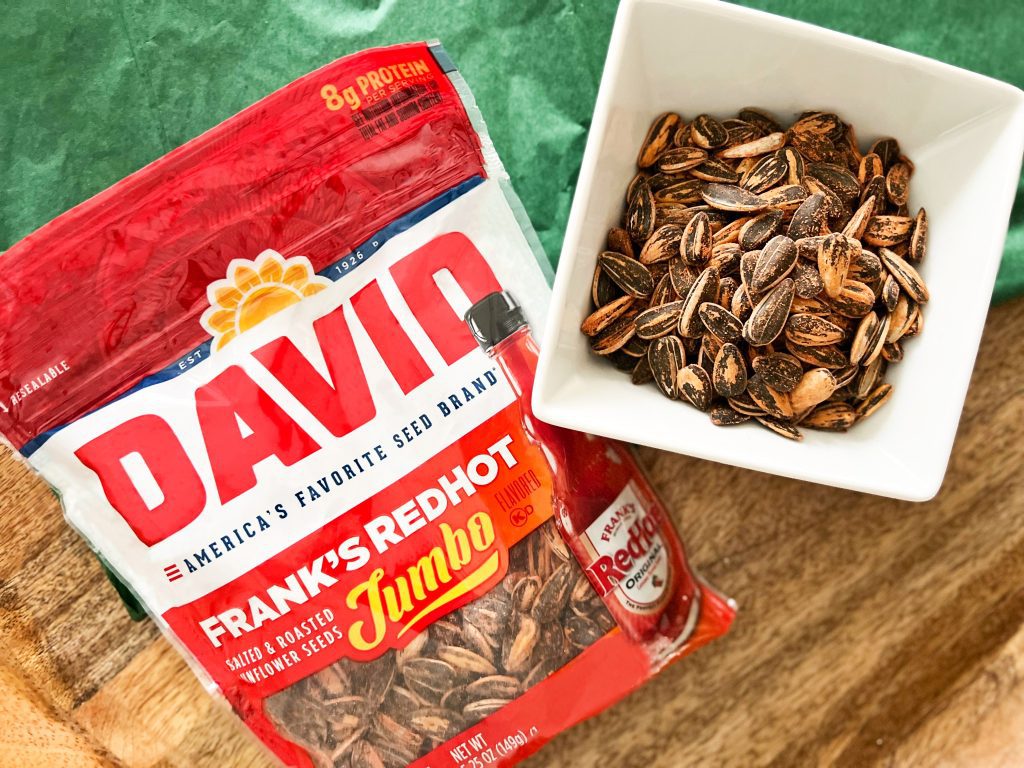 David Frank's REDHOT Jumbo Salted and Roasted Sunflower Seeds