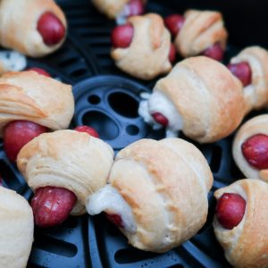 Pigs in a blanket with cheese cooked in air fryer