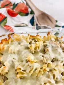 simple pesto rotiserrie chicken bake