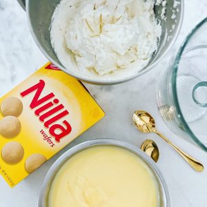 ingredients for a banana pudding
