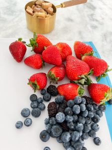 Preparing Simple Summer Berry Orange Vinaigrette Salad