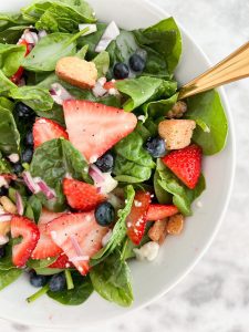 Simple Summer Berry Salad with Orange Poppyseed Vinaigrette